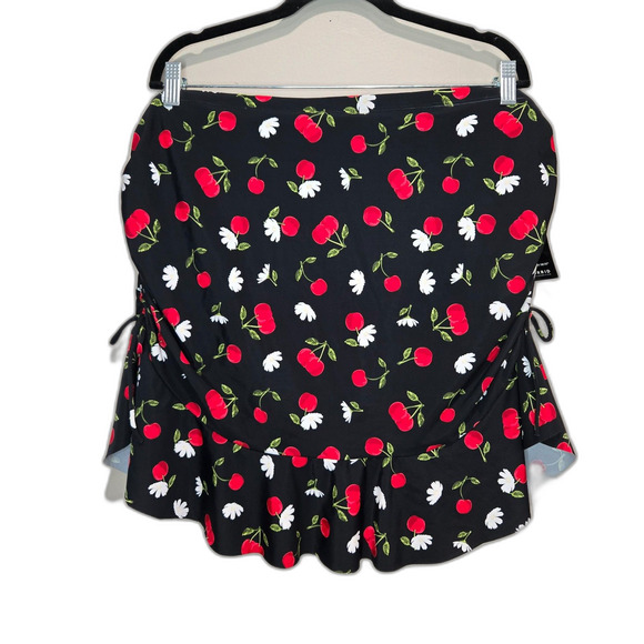 Torrid Cherry Floral Twist Swimsuit Bottom - Picture 3 of 7